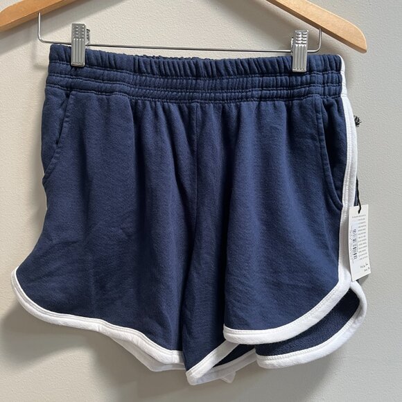 Electric & Rose Track Short in Navy Blue French Terry NEW‎ USA $128 Small - Picture 5 of 9